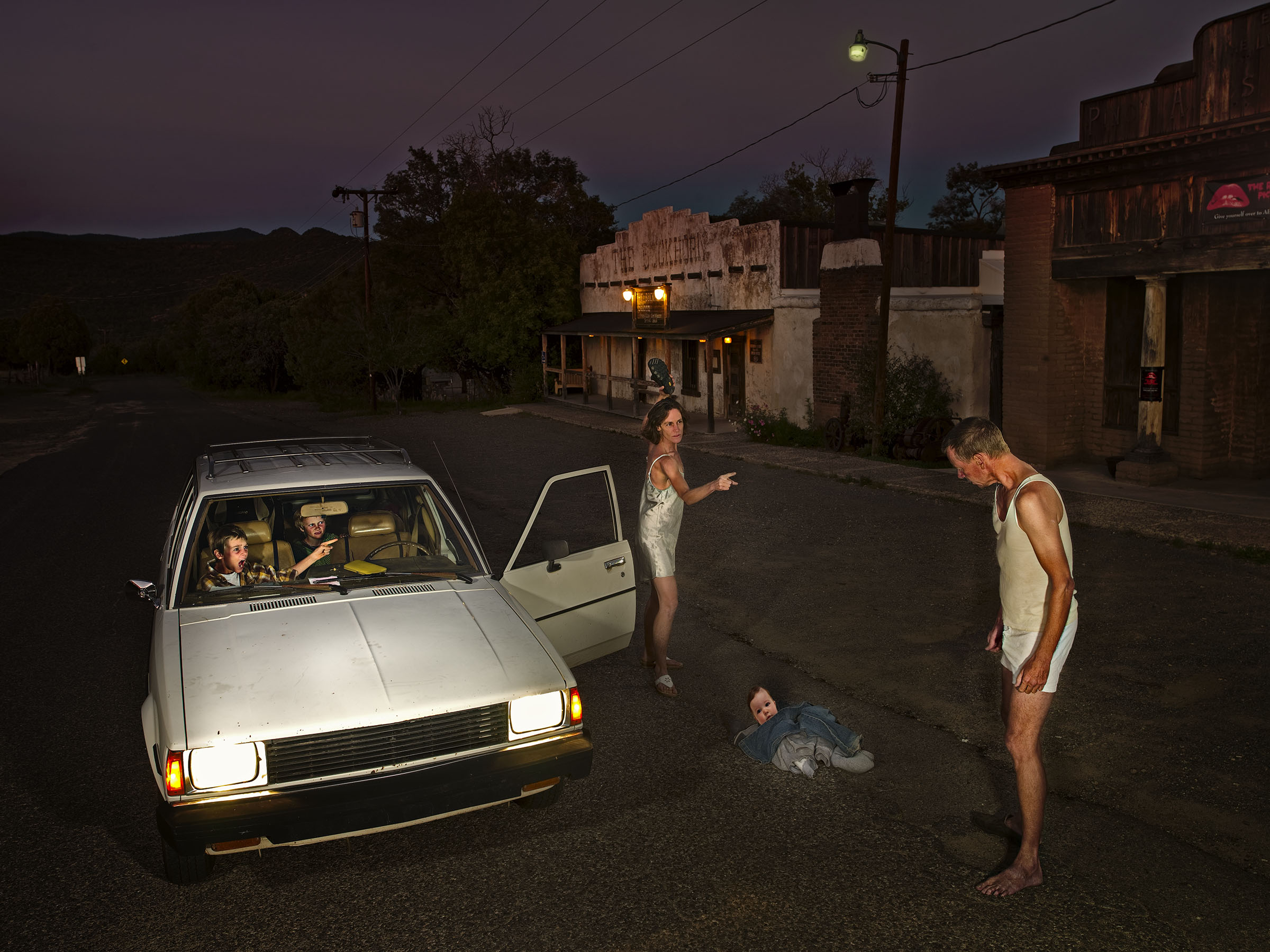 Buckhorn, Piños Altos,  Saturday Night Fights, Conceptual Fine art Photography by NYC Portrait Photographer Wick Beavers