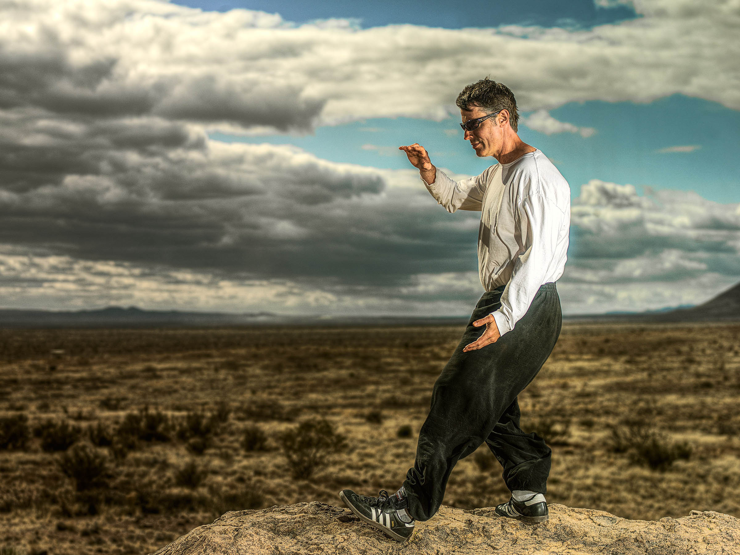 Dr Pablo Wright  Desert Tai Chi, Client Portrait for Work Best NYC Professional Portrait Photographer Wick Beavers Best Editorial on Location Portrait Photographer in NYC LA