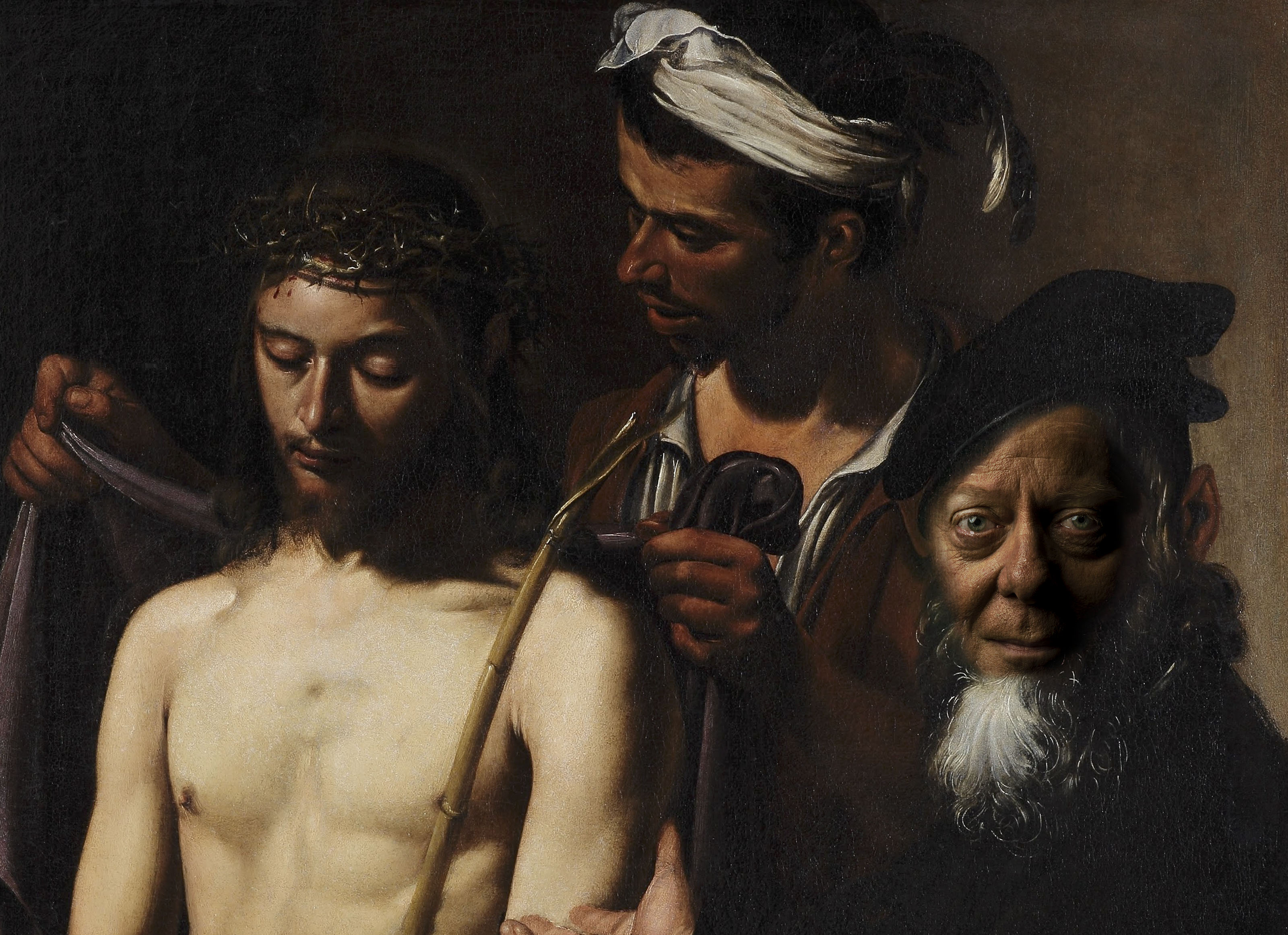 Ecce Homo by Caravaggio Mr Steve Jones, Portrait of the Actor  by Wick Beavers Photographer