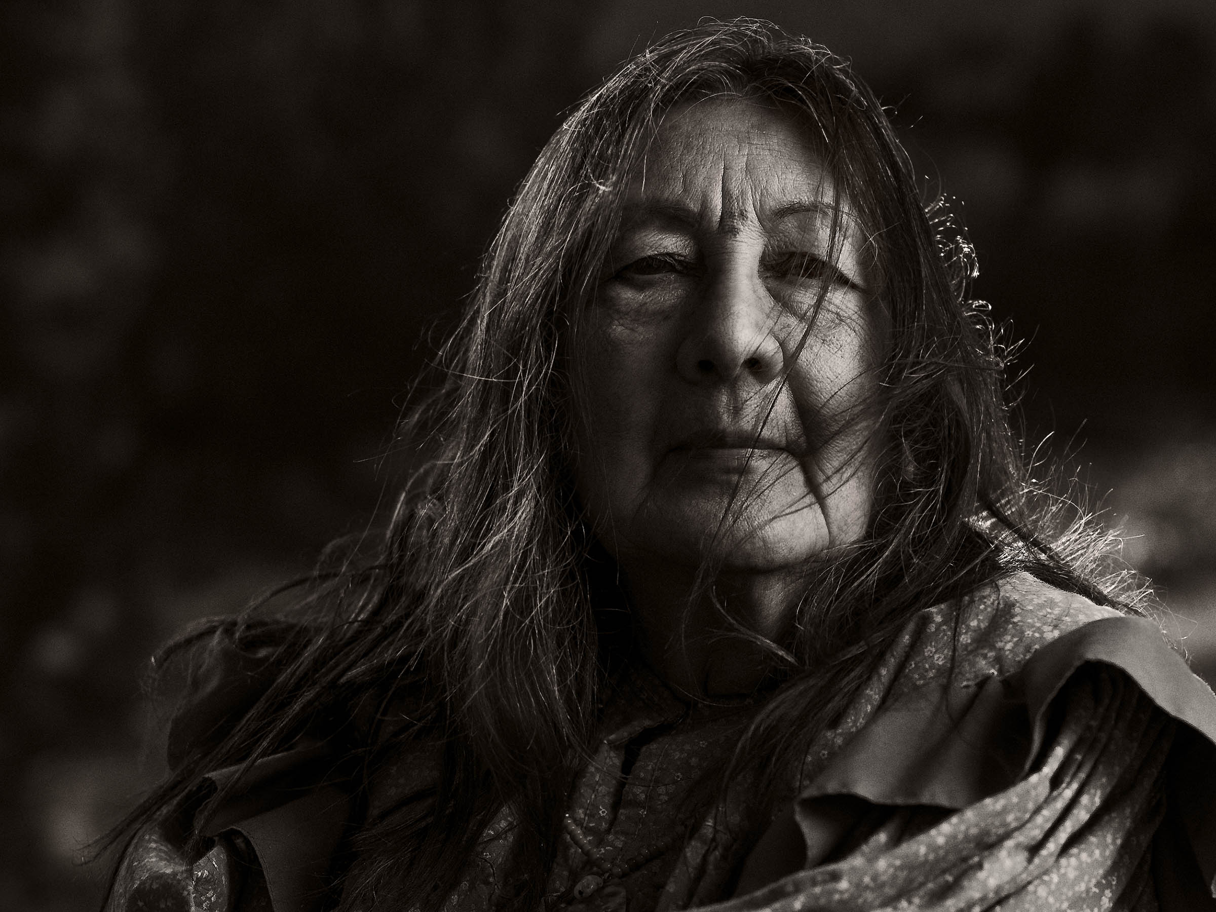 Francesca Veltri Chiracahua Apache Elder Mimbres Valley New Mexico Professional Celebrity Native American Portrait by Wick Beavers Best Professional Portrait Photographer in NYC and LA Rome Paris and London