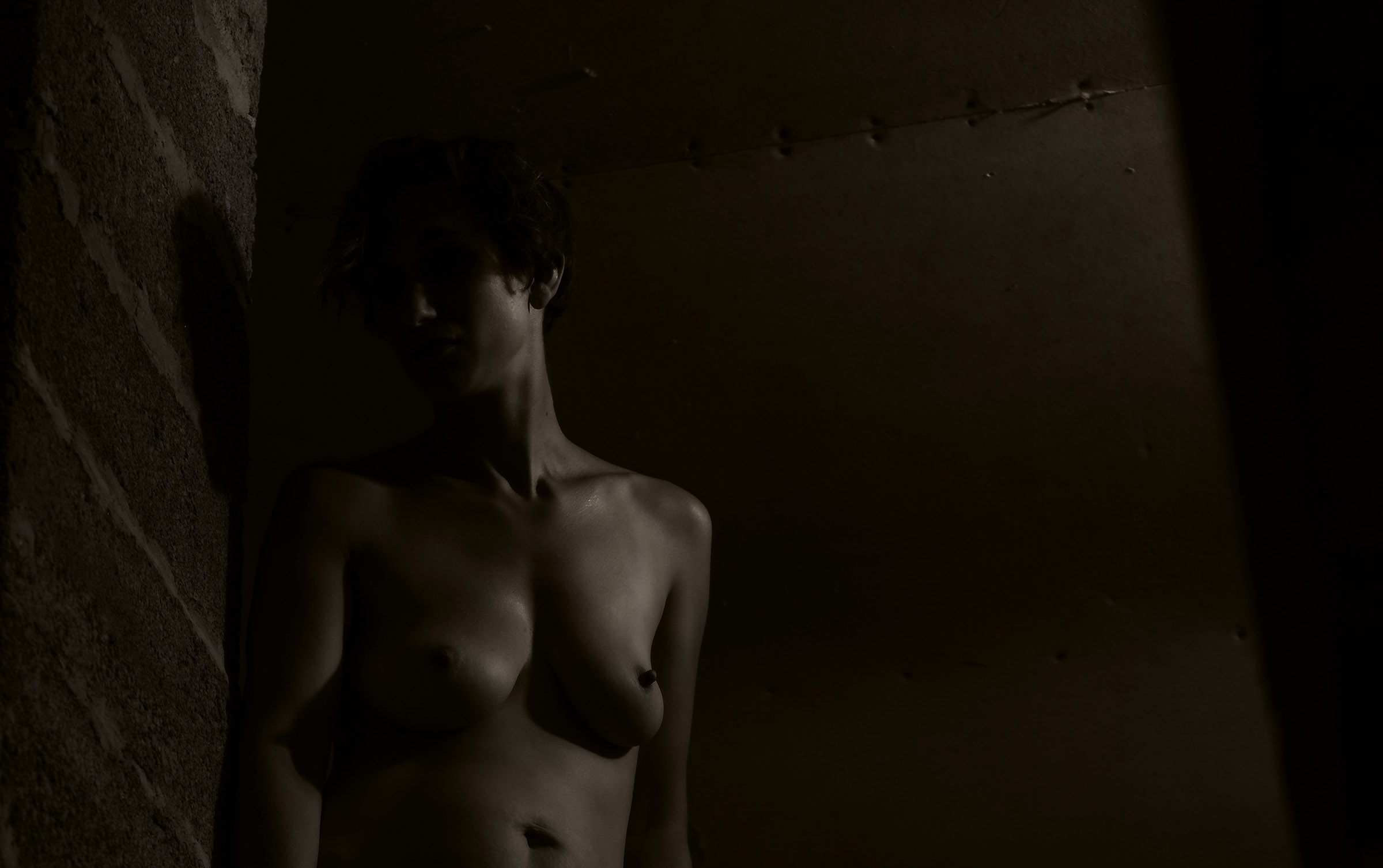 Lianne in an Abandoned Farm House in the Berkshires photo by Best fine art Portrait Nude Photographer Wick Beavers LA NYC NY Las Vegas Boulder City