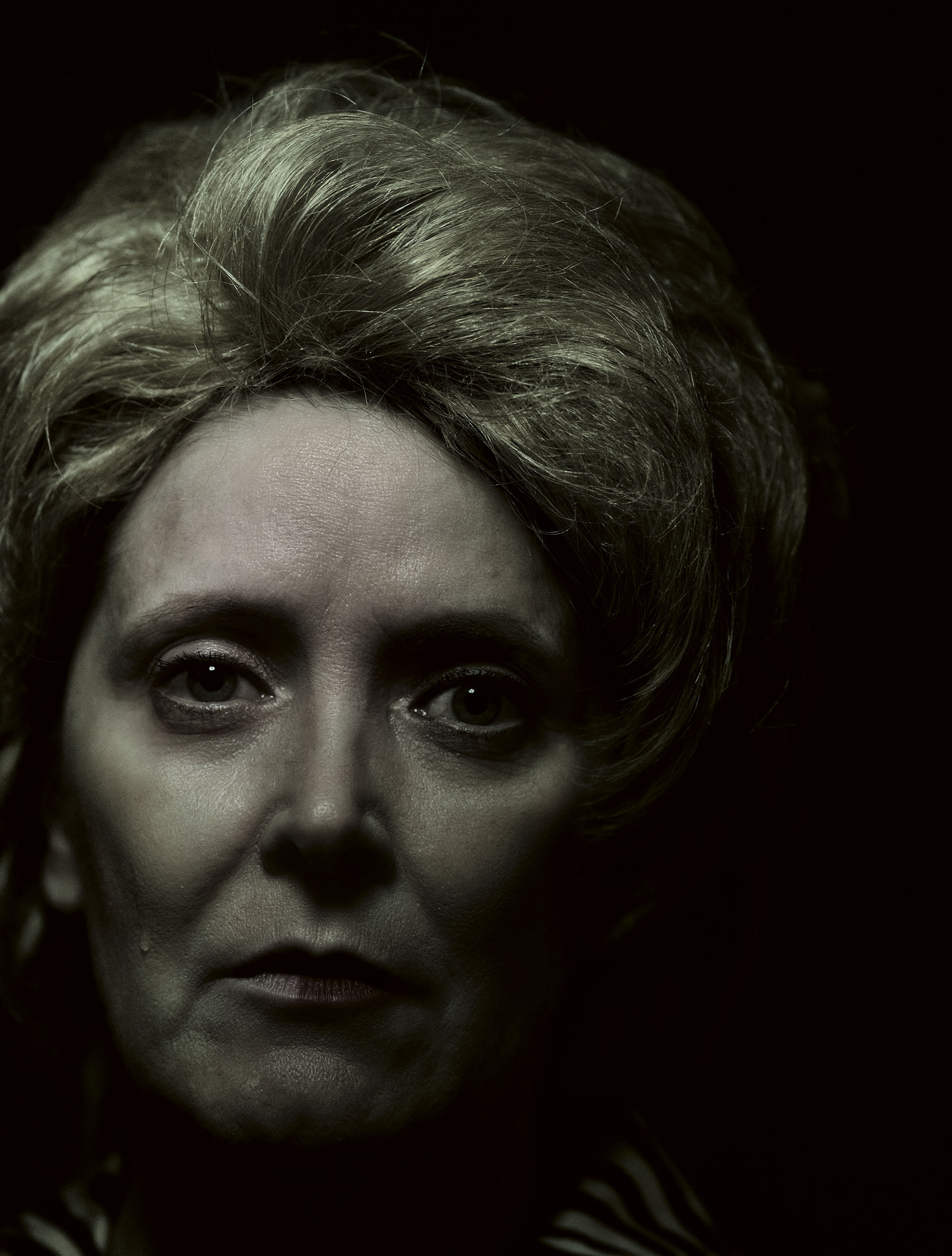 Broadway Actor, Portrait with a Wig and a Tear
