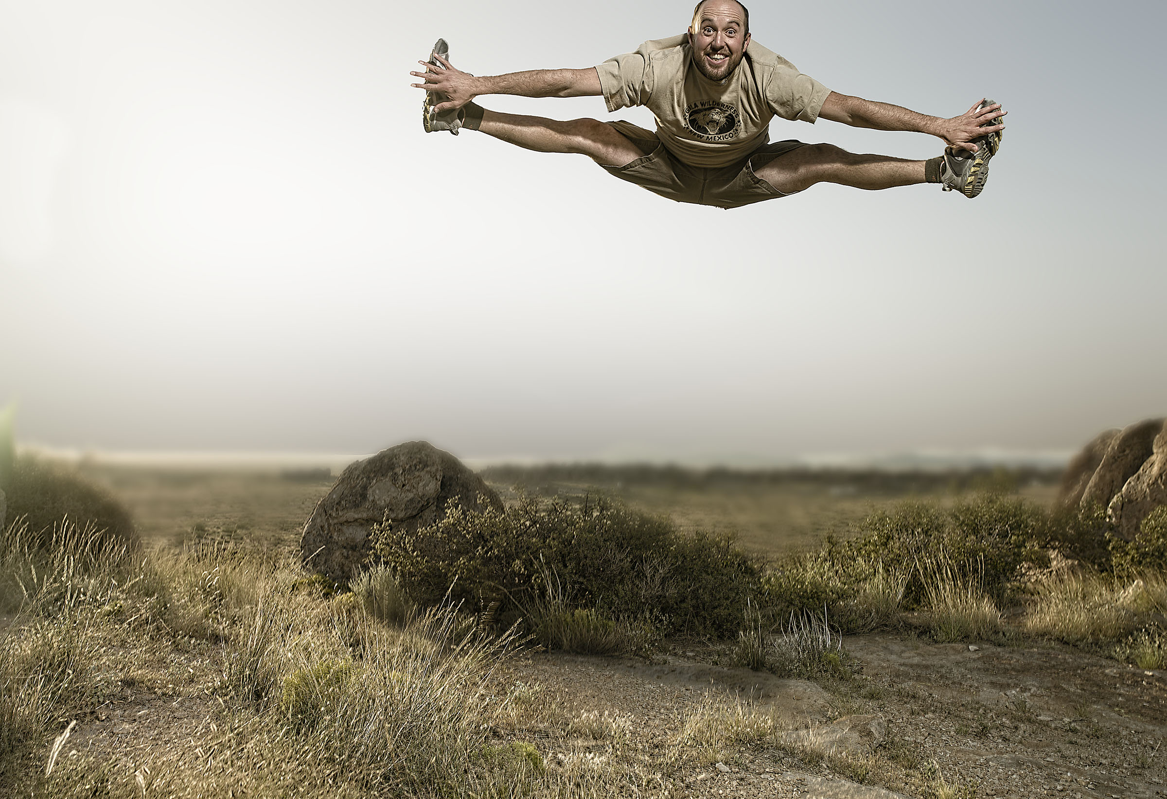 Ari Werber, City of Rocks, for NM Tourism Board, Jumping for Joy!